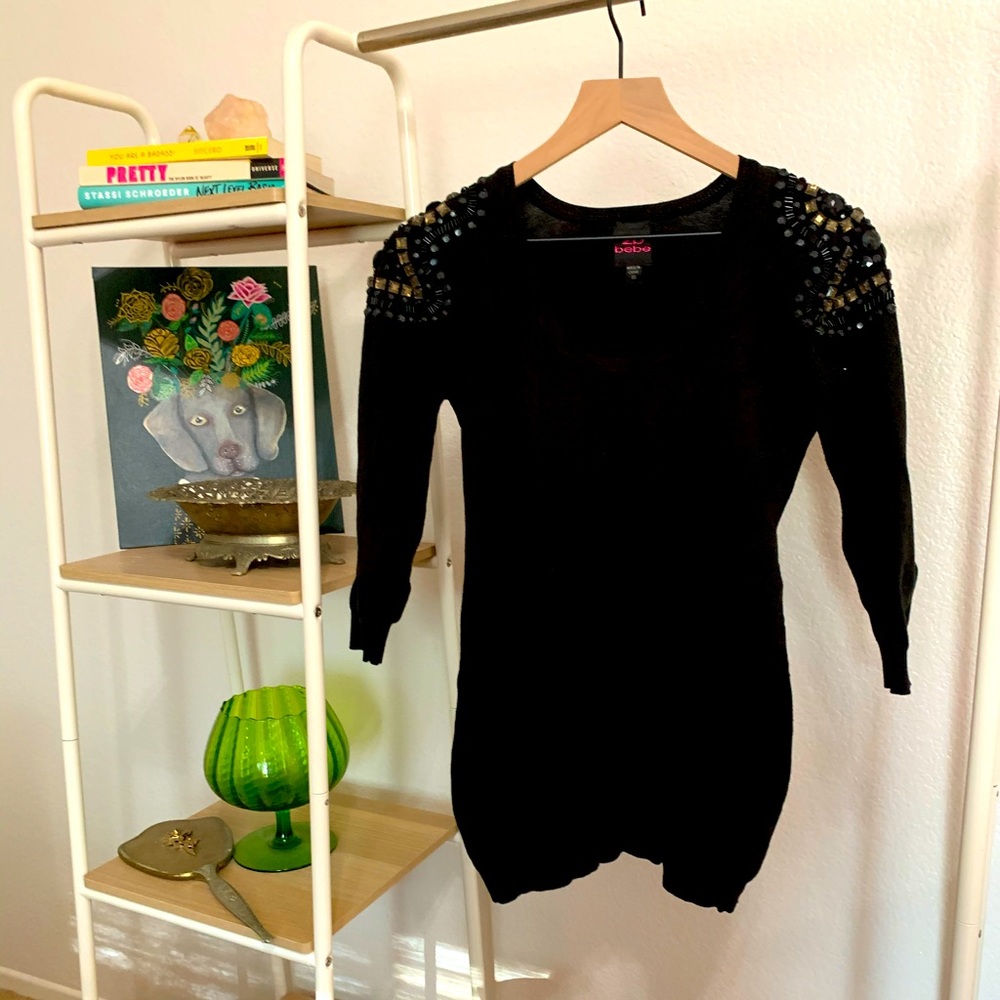 Black sweater dress